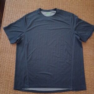 Koppen Men's XXL Activewear Shirt‎ Dark Gray Short Sleeve Polyester Pullover EUC